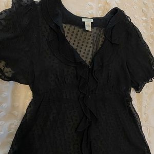 Lacy sheer babydoll top vintage inspired